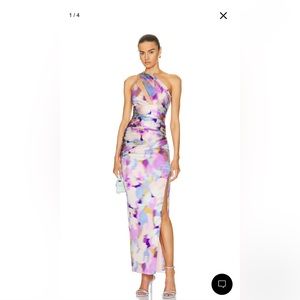 NICHOLAS Brielle Draped Asymmetric Gown